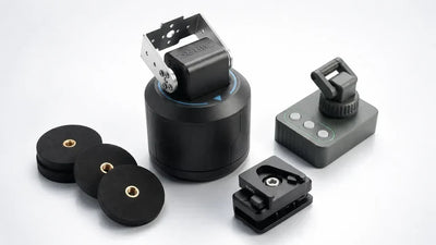 Magnetic pucks and a quick-mount bracket supplied with the TRACKR360 Nightwatch S3X