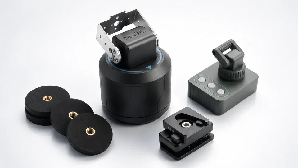 Magnetic pucks and quick-mount bracket supplied with the S3X